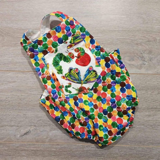 (Pre-order)SR11609  Colorful Caterpillar Print Baby Girls Summer Romper