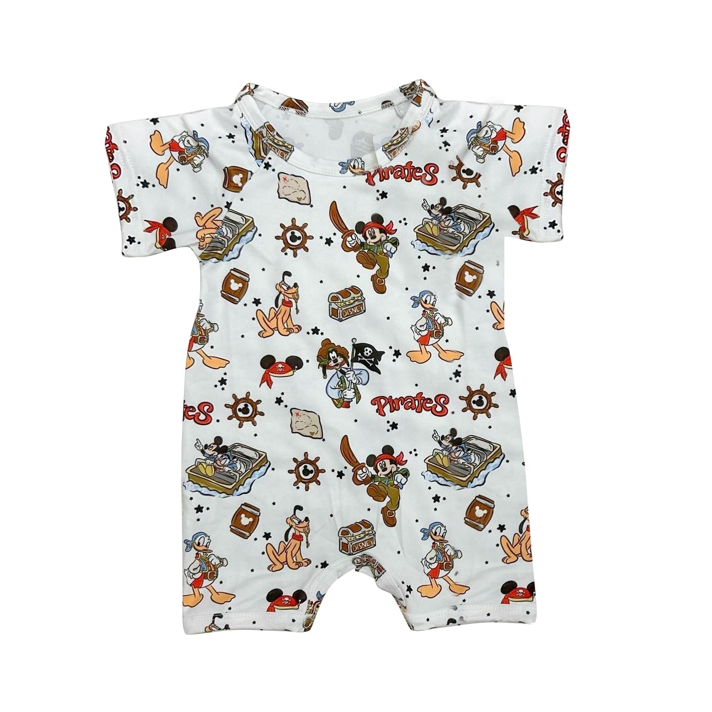 (Pre-order)SR1801 Cartoon Animals Print Baby Boys Summer Romper