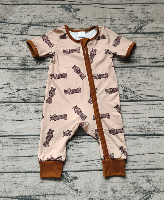(Pre-order)SR1900 Duck Call Brown Camo Print Baby Boys Sleeper Zipper Romper
