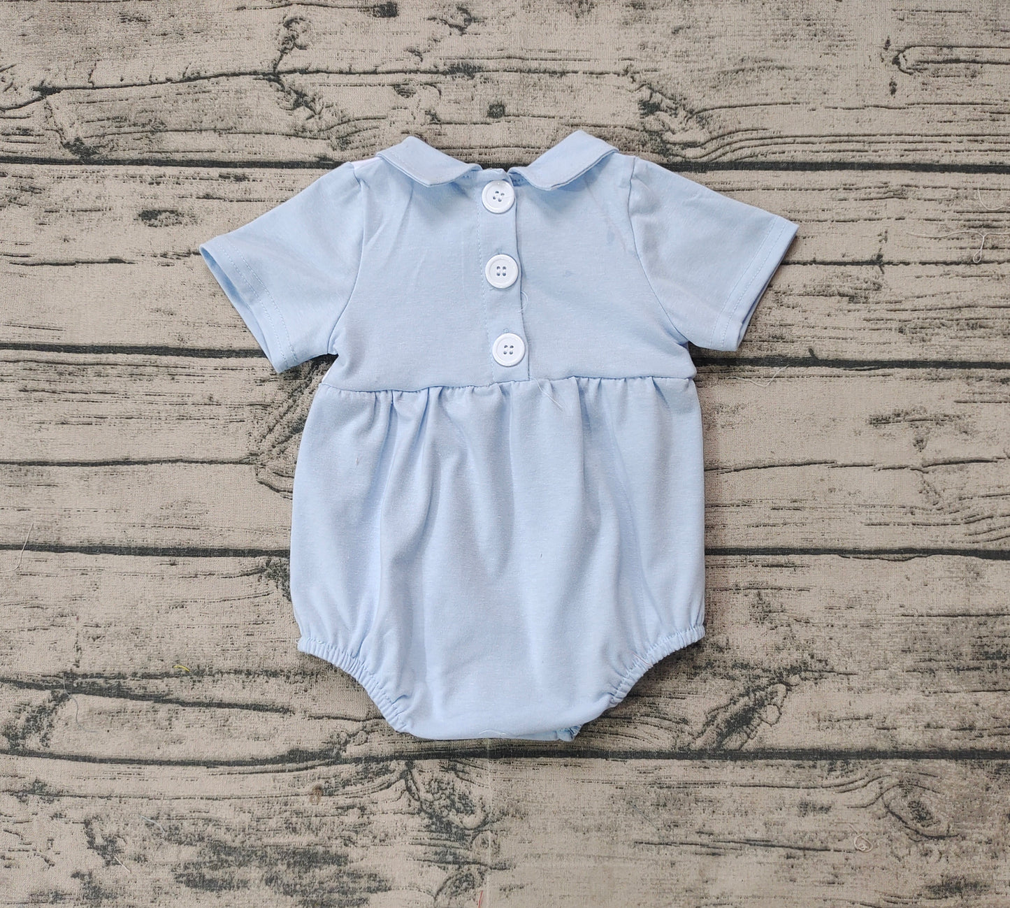 (Pre-order)SR2071 Duck Blue Print Baby Girls Summer Romper