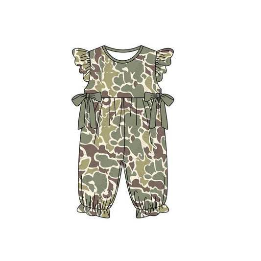 (Pre-order)SR2157 Camo Print Baby Girls Hunting Romper