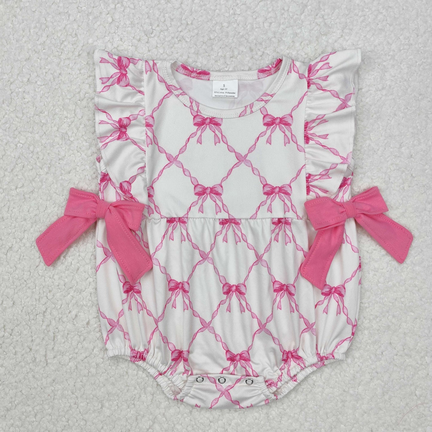 Pink Bows Print Sisters Summer Matching Clothes