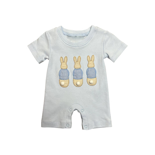 (Pre-order)SR2433 Bunny Print Baby Boys Easter Romper