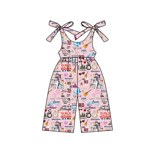 (Pre-order)SR2481 Singer Swifite Print Girls Summer Jumpsuits