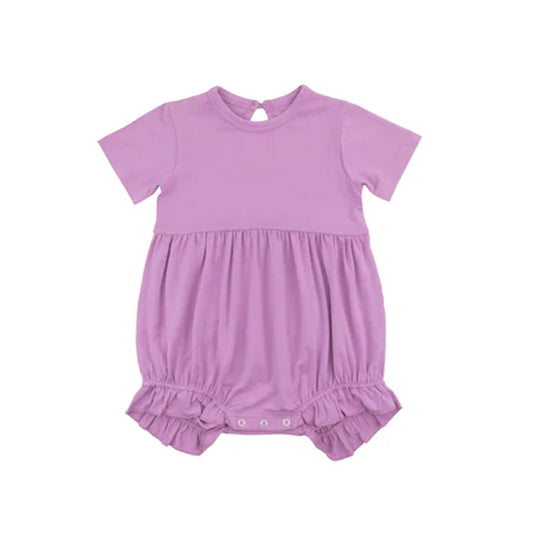 (Pre-order)SR2762 Purple Color Baby Girls Summer Romper