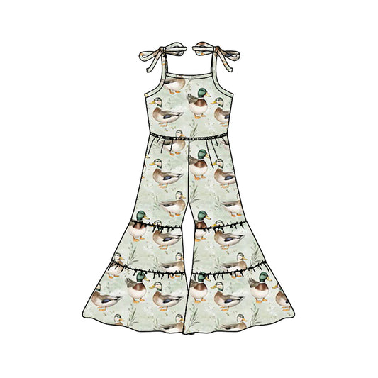 (Pre-order)SR2863 Duck Print Girls Summer Jumpsuits