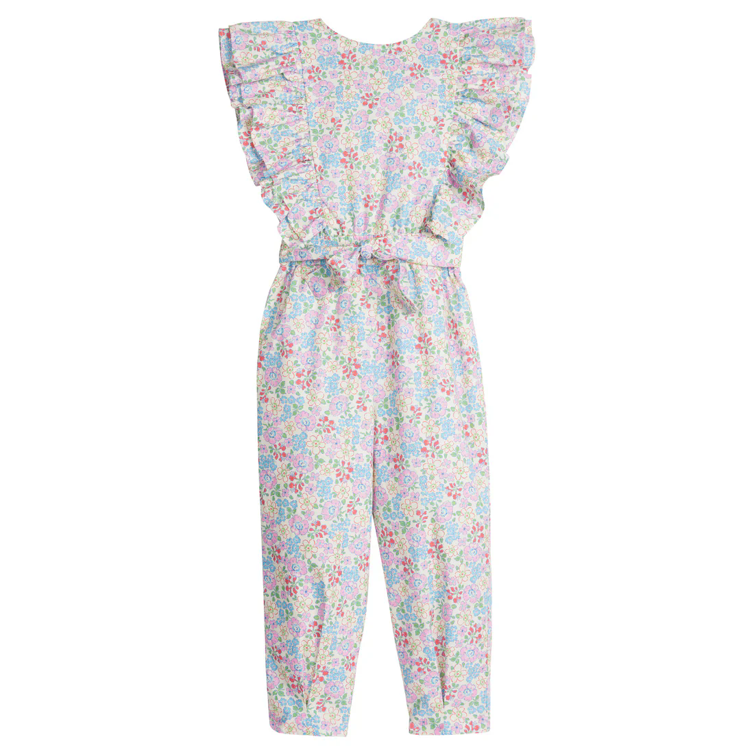 (Pre-order)SR2864 Colorful Flowers Print Girls Summer Jumpsuits