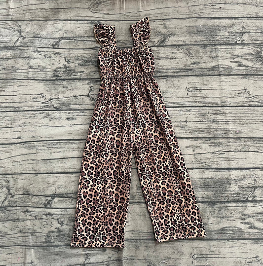 (Pre-order)SR3054 Leopard Print Girls Summer Jumpsuits