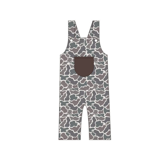(Pre-order)SR3173 Camo Print Pocket Baby Boys Summer Romper