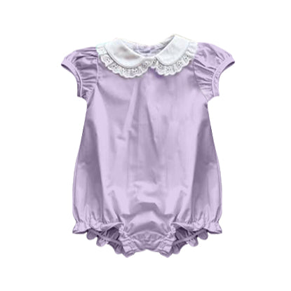 (Pre-order)SR3326 Purple Color Baby Girls Summer Romper