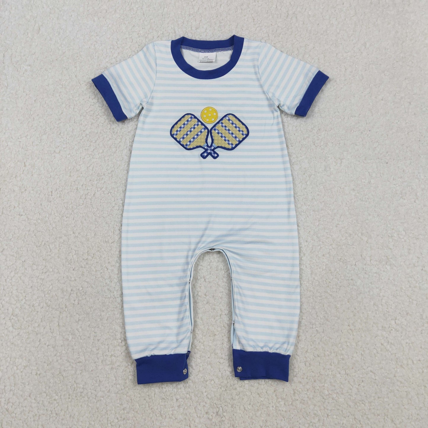 Tennis Embroidery Stripes Boys Matching Clothes Brothers Wear