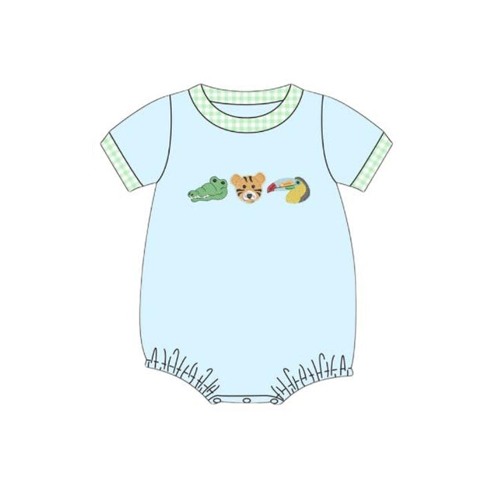 (Pre-order)SR3341 Animals Print Baby Boys Summer Romper