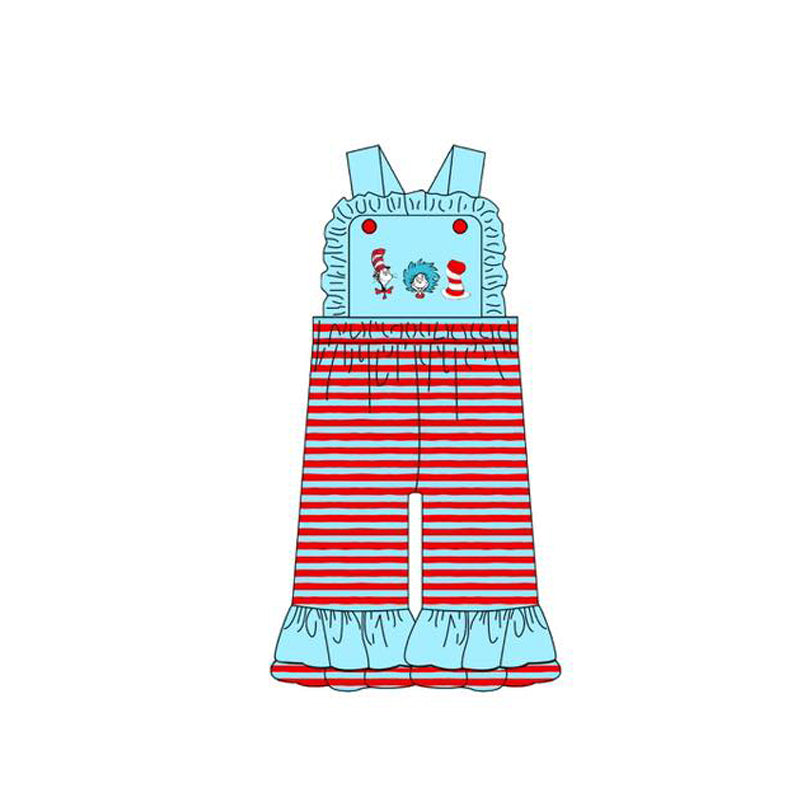 (Pre-order)SR3355 Dr.Reading Blue Print Girls Summer Jumpsuits