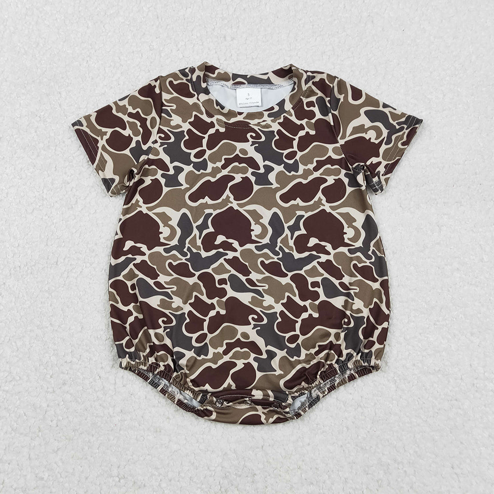 10 Colors Camo Print Baby Summer Bubble Romper Sibling Wear