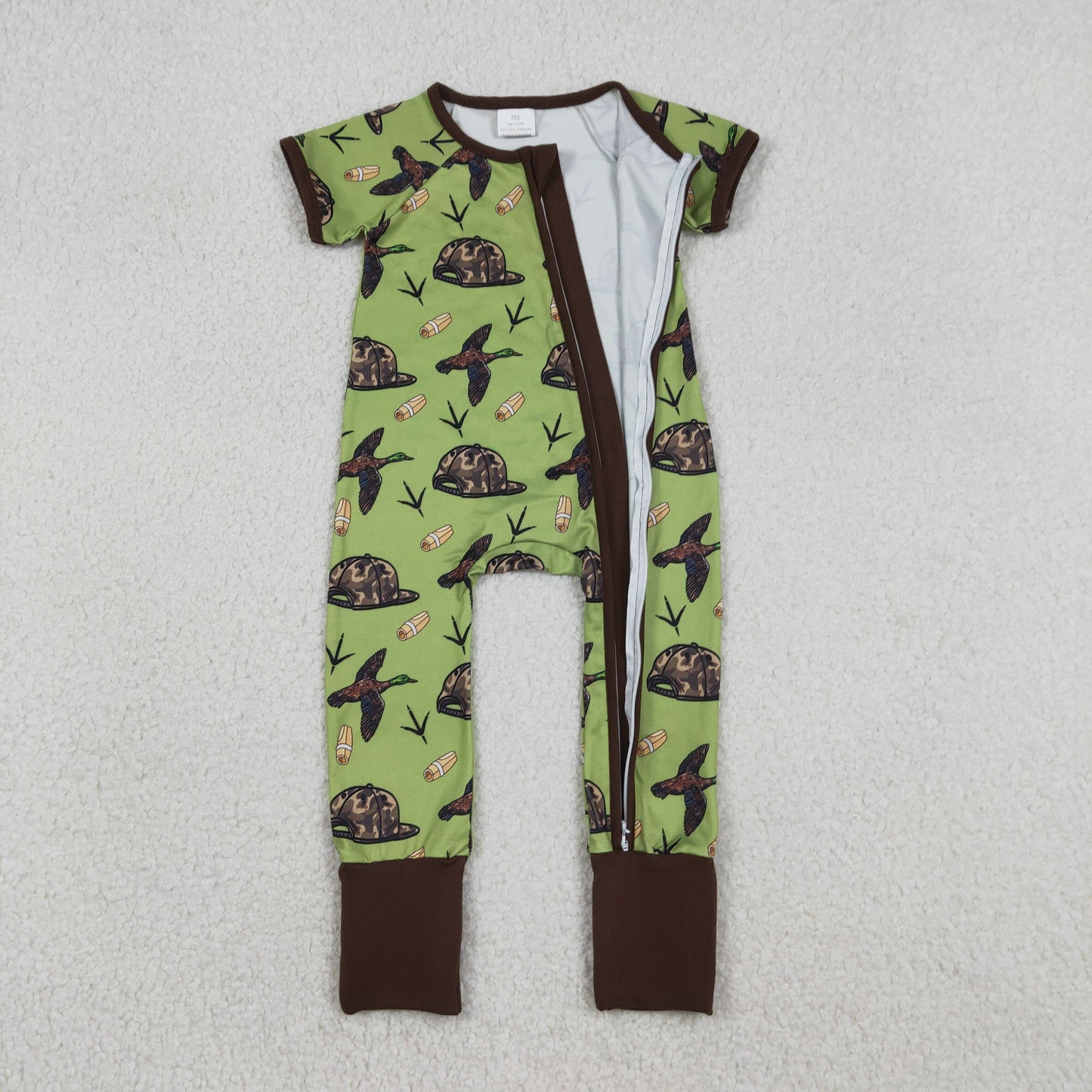 Duck Hat Camo Print Boys Pajamas Clothes Brothers Matching Wear