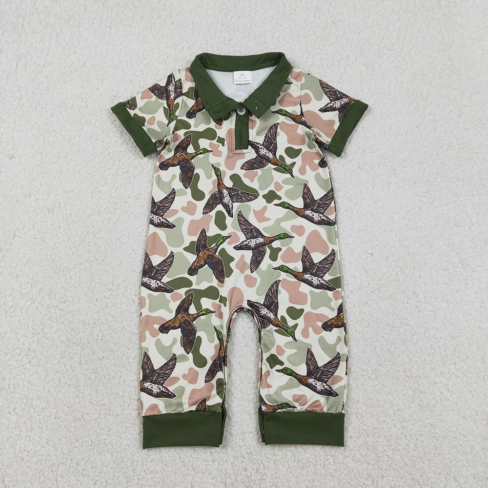 5 Colors Camo Print Baby Boys Summer Romper Brothers Wear