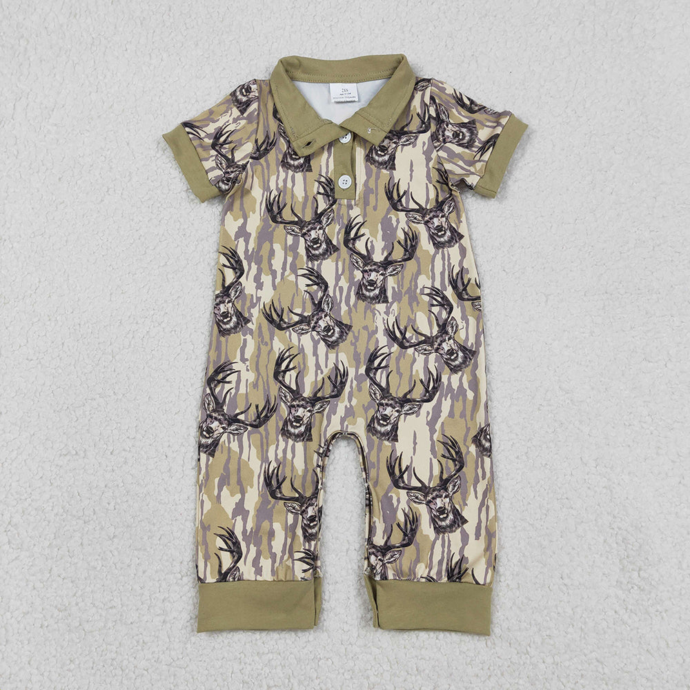 5 Colors Camo Print Baby Boys Summer Romper Brothers Wear