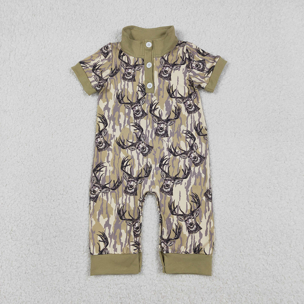 5 Colors Camo Print Baby Boys Summer Romper Brothers Wear