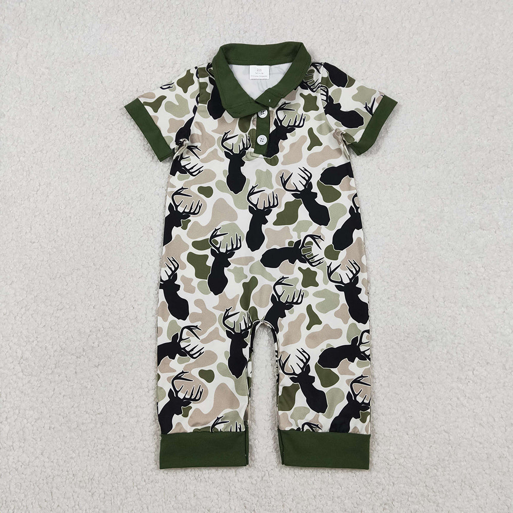 5 Colors Camo Print Baby Boys Summer Romper Brothers Wear