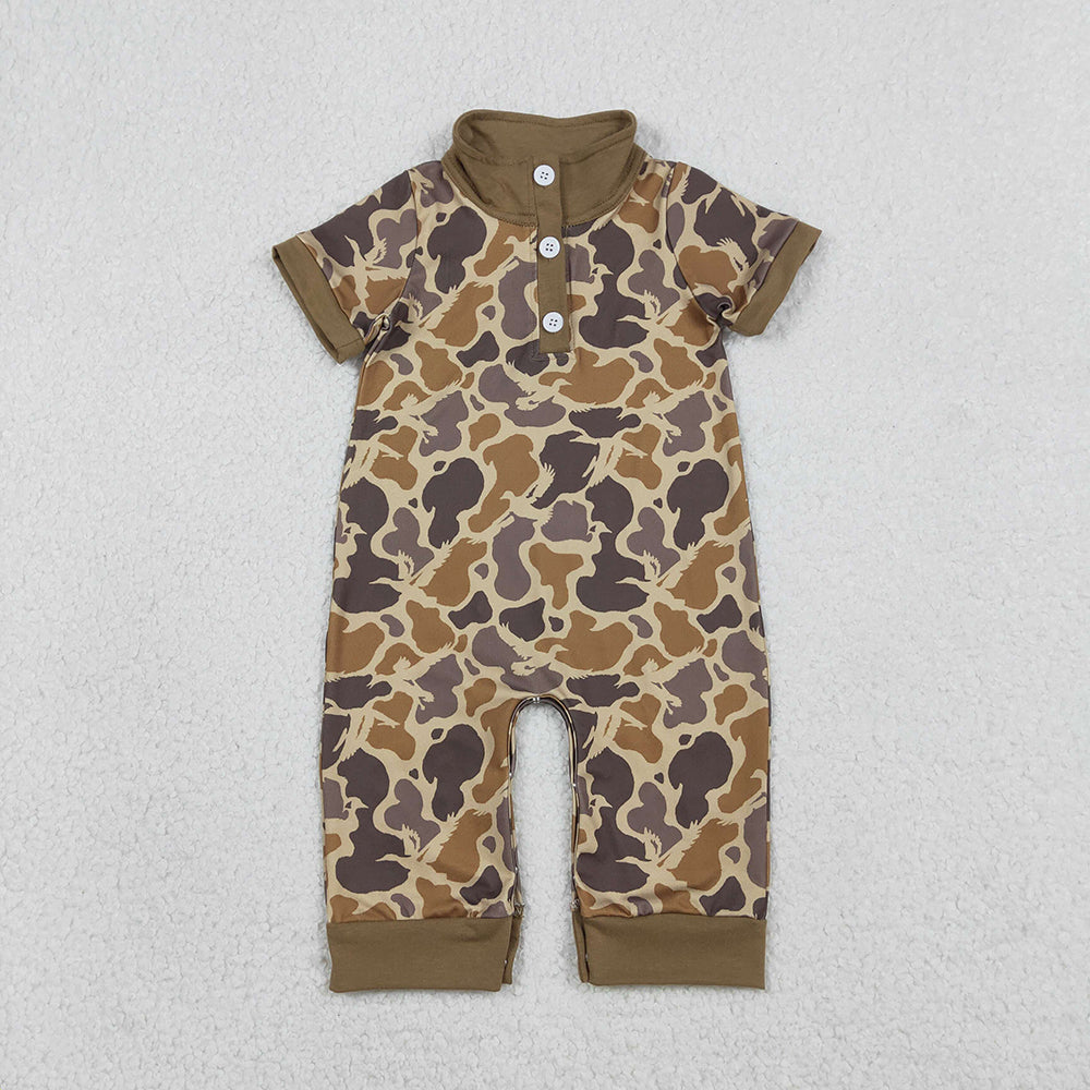 5 Colors Camo Print Baby Boys Summer Romper Brothers Wear