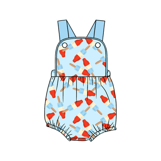 (Pre-order)SR3923 Popsicle Print Baby Boys 4th of July Romper