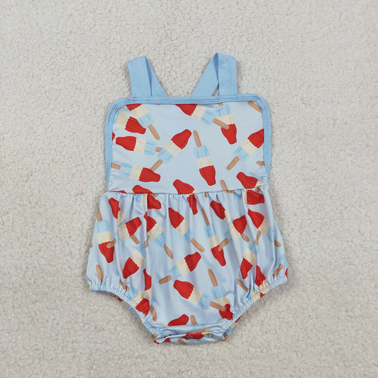 SR3923 Popsicle Print Baby Boys 4th of July Romper