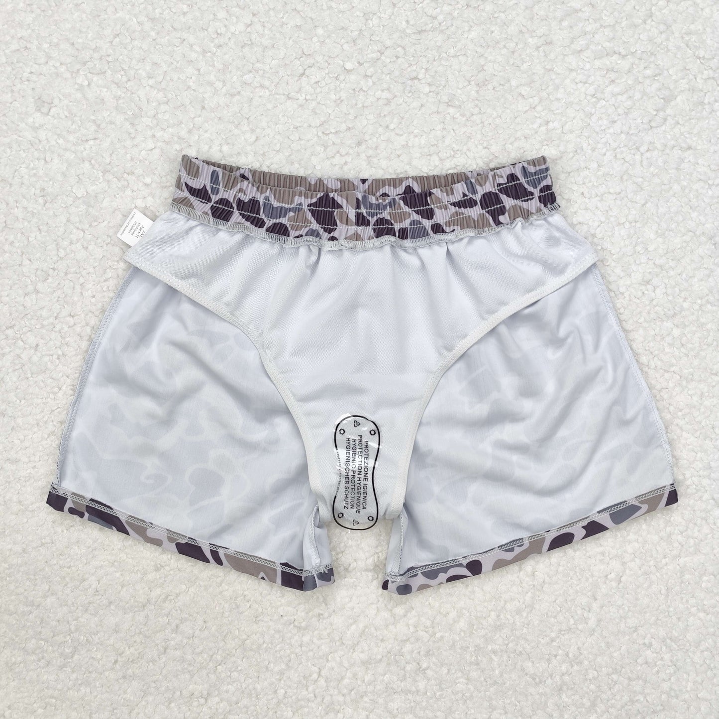 Boys camo print lining swim trunks  SS0079