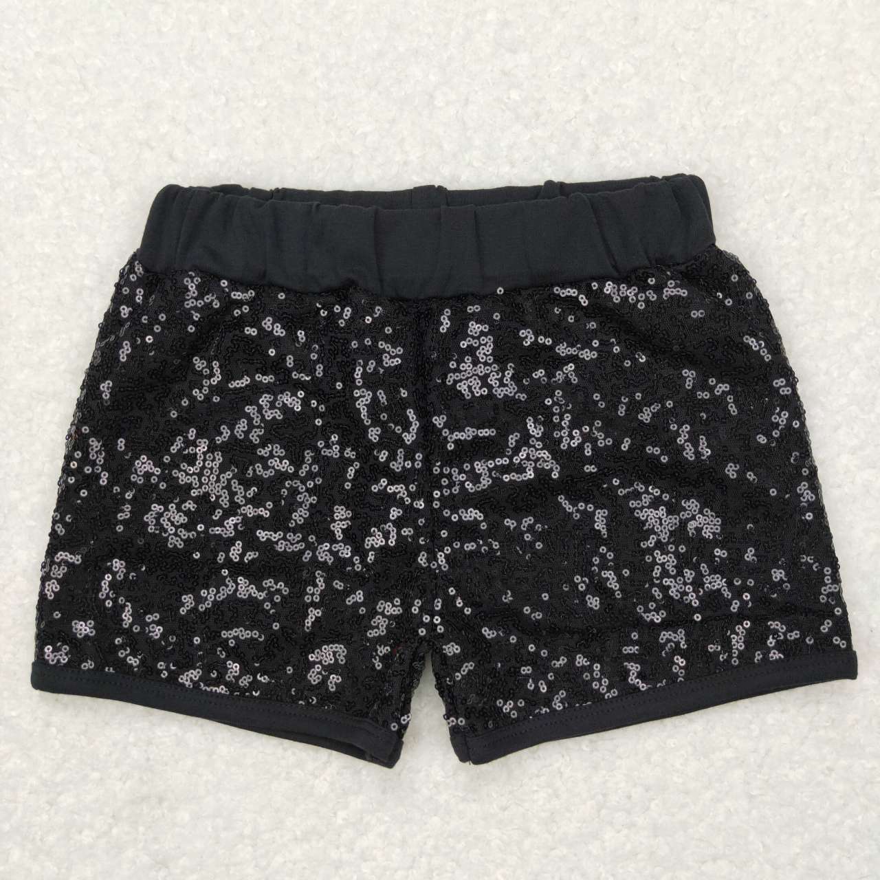 SS0121 Sequined Black Sparking Summer Shorts