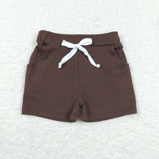 SS0134 Dark Brown Kids Summer Shorts