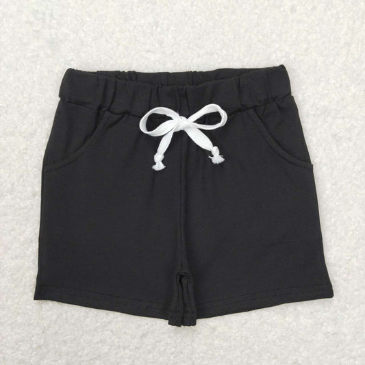 SS0137 Black Kids Summer Shorts