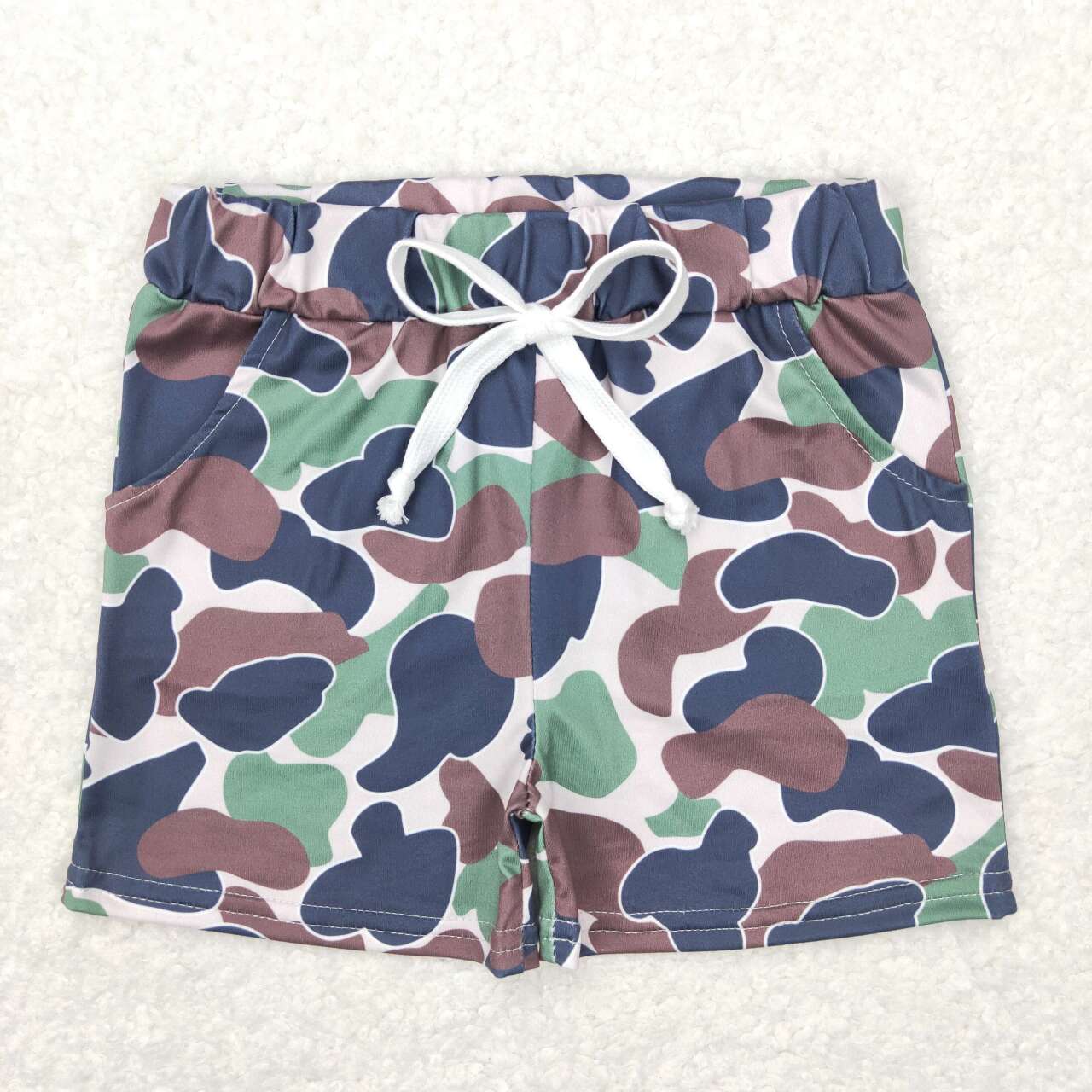 BSSO0401 Grey Bunny Top Green Camo Shorts Boys Easter Clothes Sets