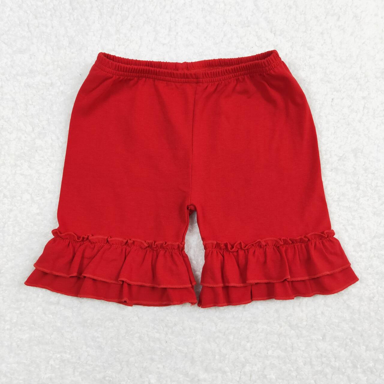 GSSO0793  Baseball Top Red Shorts Girls Summer Clothes Set