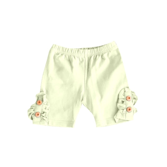 (Pre-order)SS0185  Yellow Buttons Girls Summer Shorts