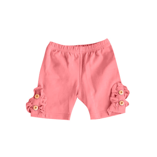 (Pre-order)SS0187  Pink Buttons Girls Summer Shorts
