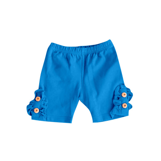 (Pre-order)SS0190  Blue Buttons Girls Summer Shorts