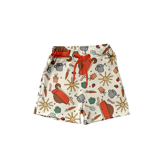 (Pre-order)SS0194 Farm Planting Print Boys Summer Shorts