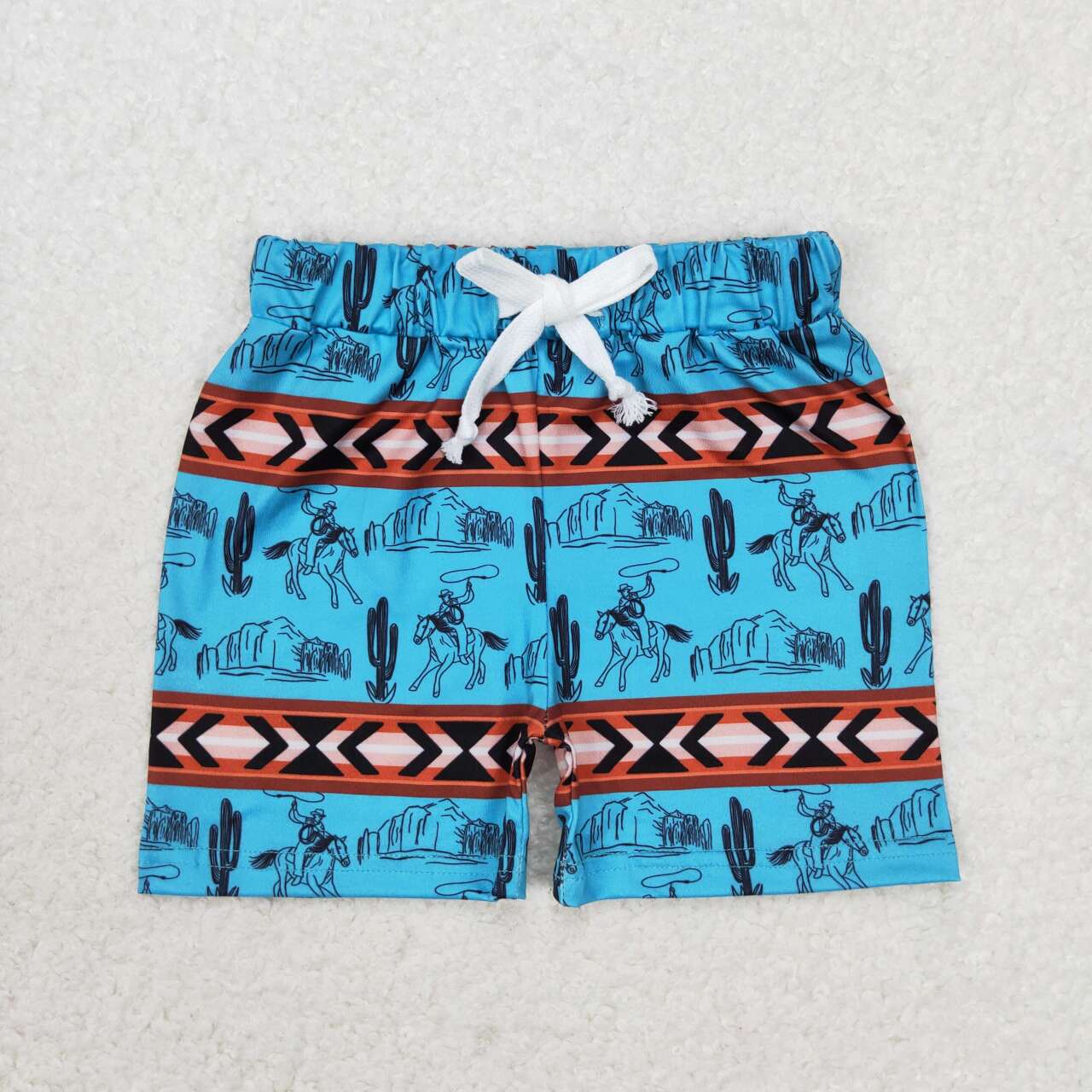 SS0207 Rodeo Aztec Print Boys Summer Shorts