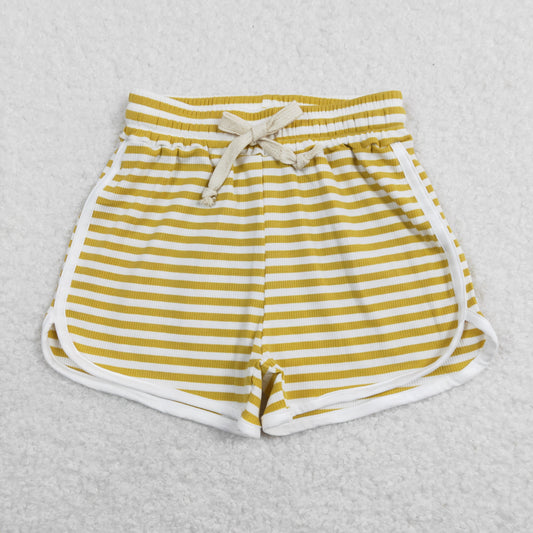 SS0210 Girls Yellow Summer Cotton Sport Shorts