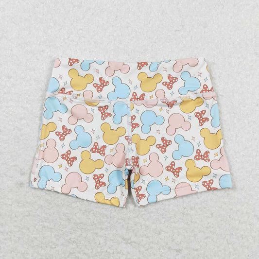 SS0212 Cartoon Mouse Print Girls Summer Shorts