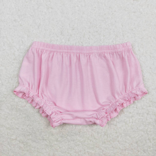 SS0240 Pink Color Baby Girls Summer Bummie Shorts