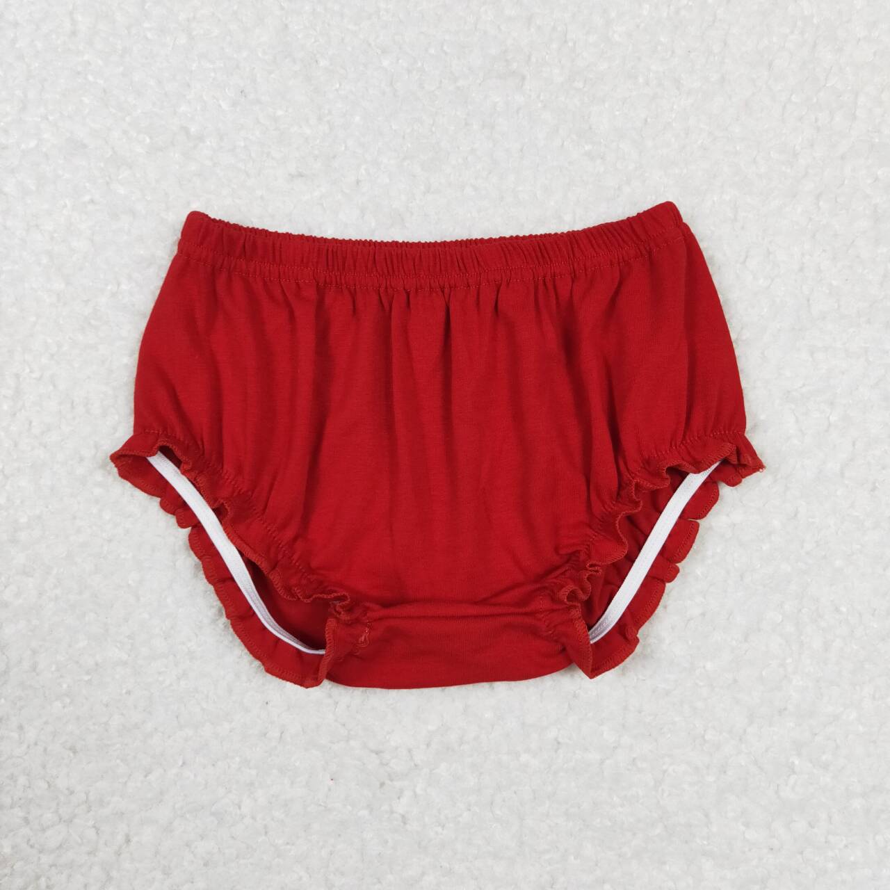 GBO0354 Baseball Embroidery Top Red Shorts Baby Girls Summer Bummie Set