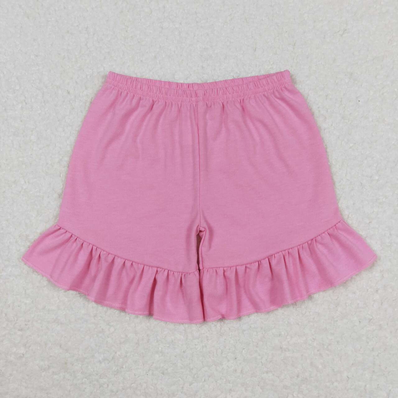 SS0271  Pink Ruffle Girls Summer Shorts