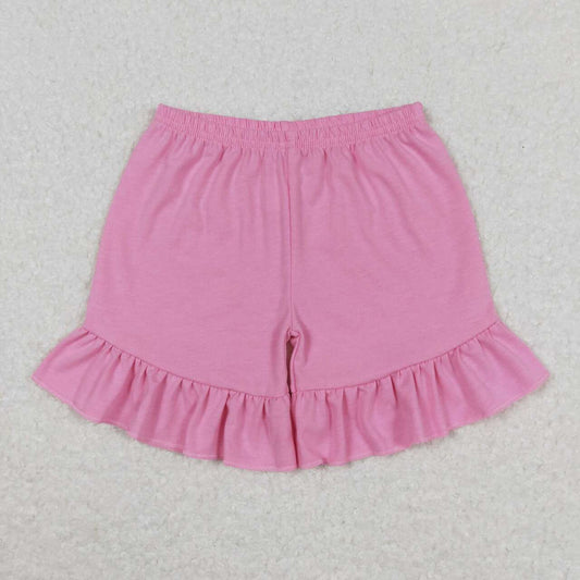 SS0271  Pink Ruffle Girls Summer Shorts