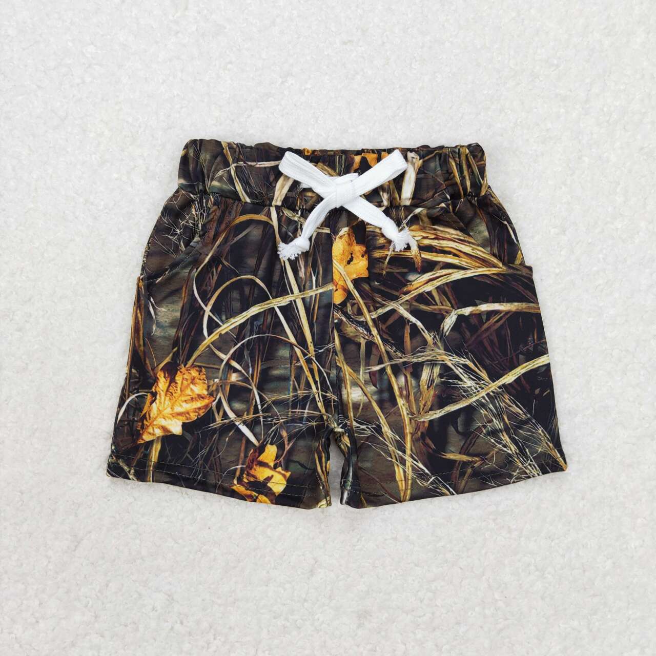 BSSO0924 Let Em Run Dog Deer Embroidery Top Branch Shorts Boys Summer Hunting Clothes Set