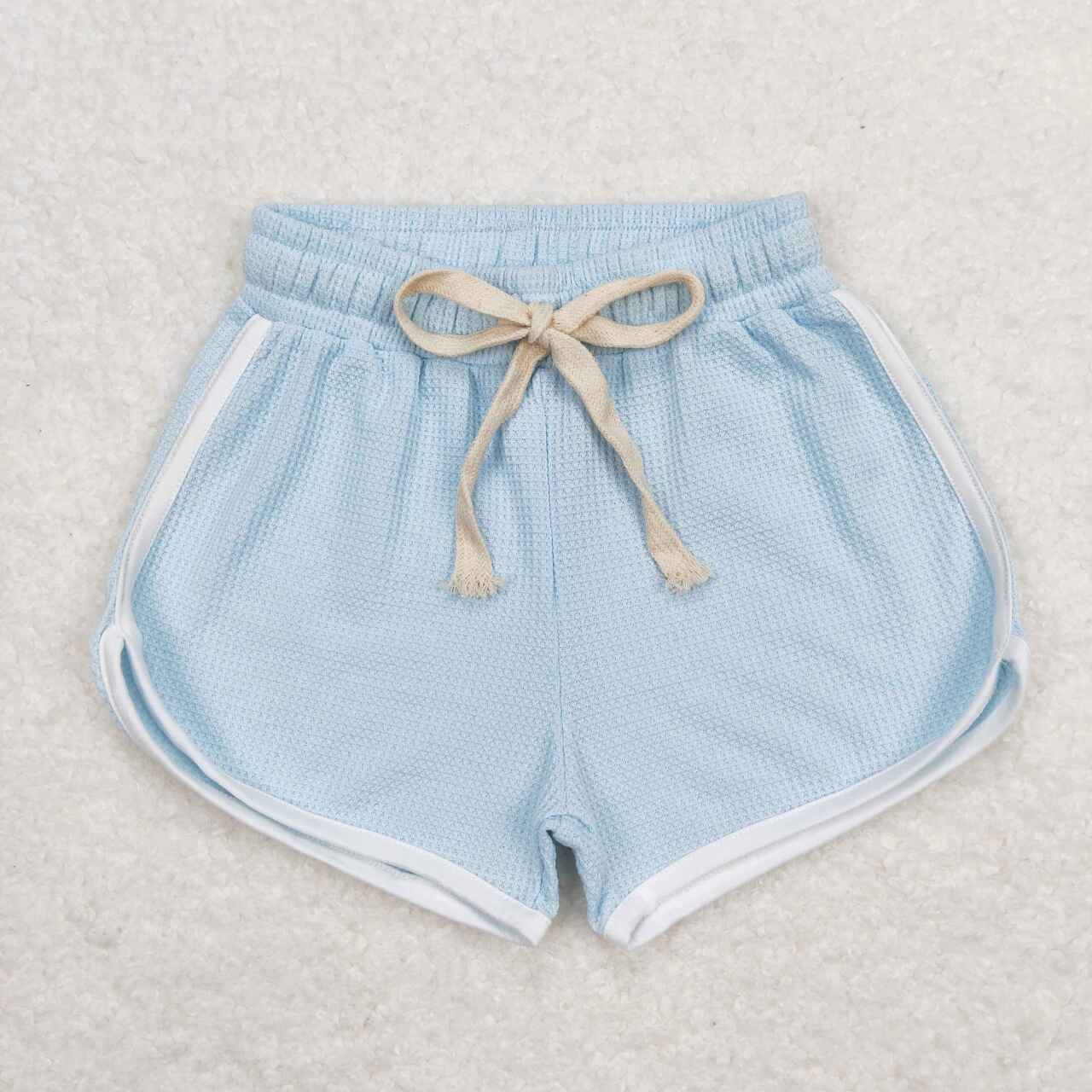 SS0289 Girls Blue Summer Cotton Sport Shorts