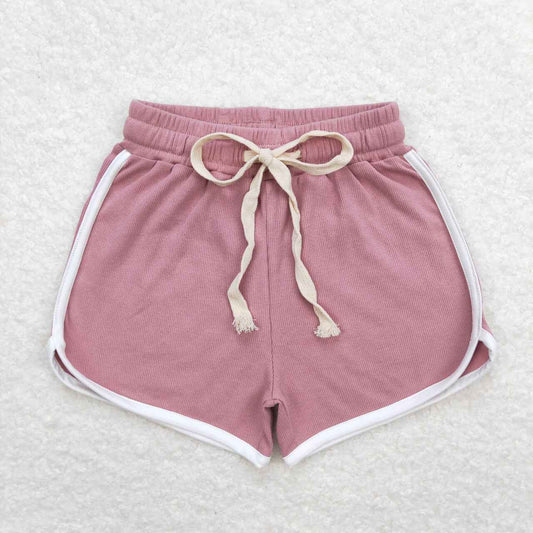 SS0293 Girls Dark Pink Summer Cotton Sport Shorts