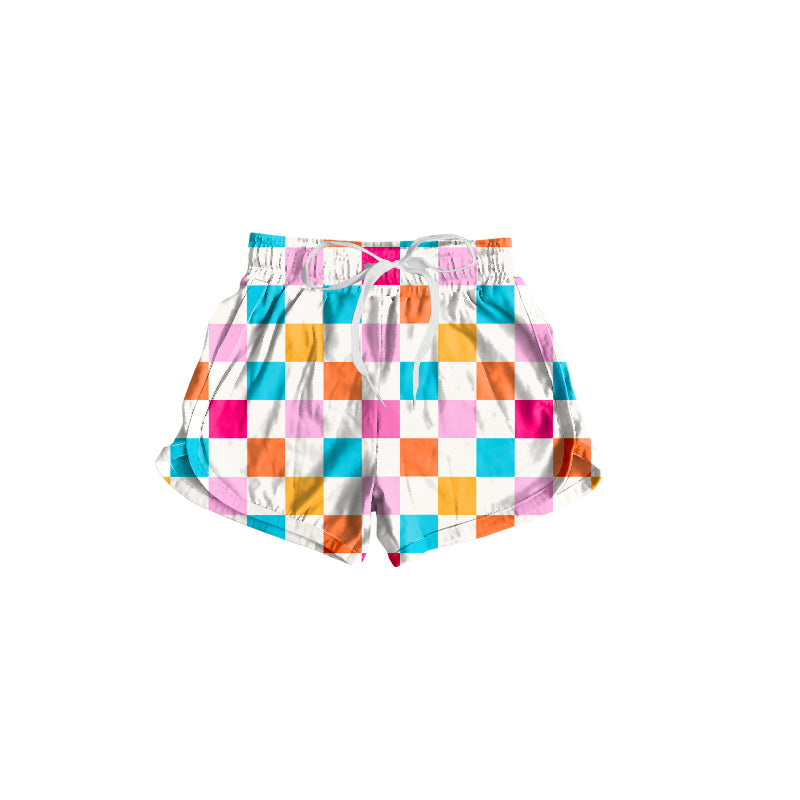 (Pre-order)SS0300 Colorful Plaid Kids Summer Shorts