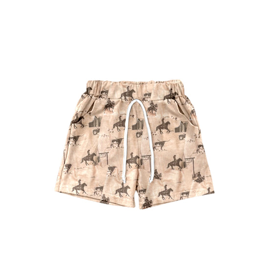 (Pre-order)SS0306 Cowboy Print Boys Summer Shorts