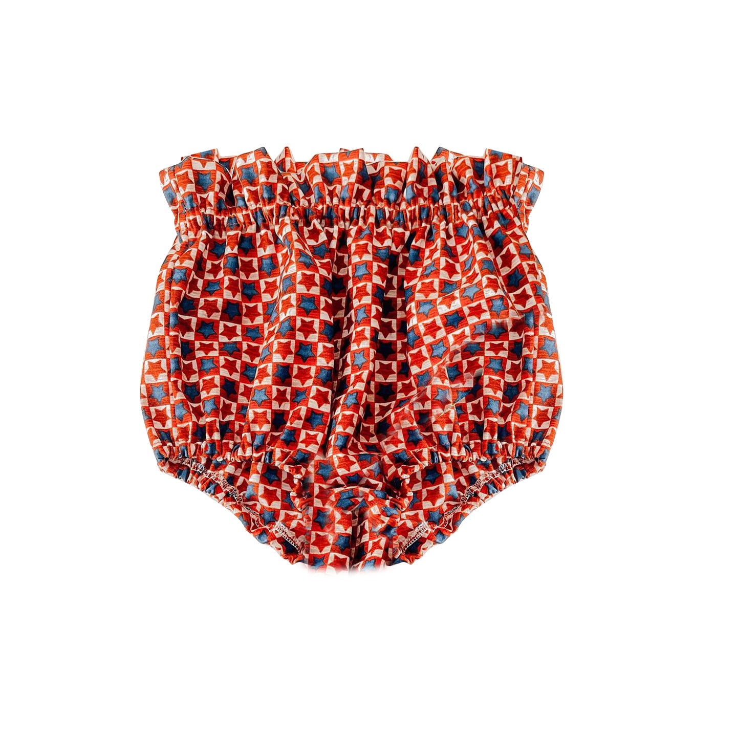 (Pre-order) SS0311 Stars Print Baby Girls 4th of July Bummie Shorts