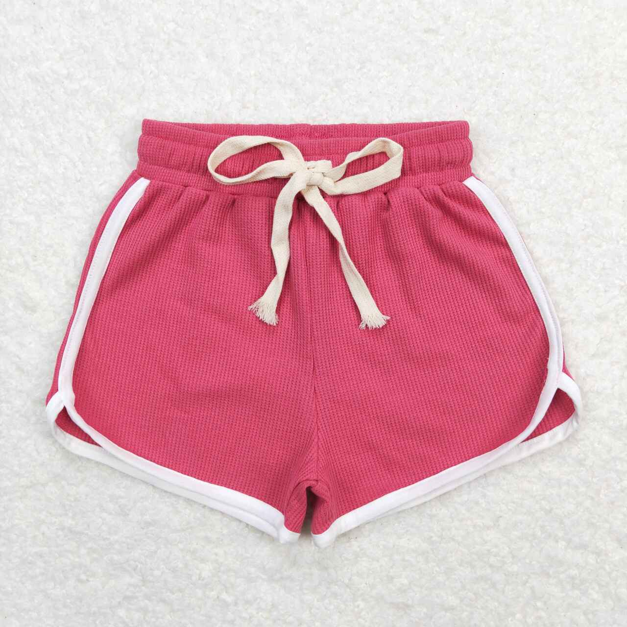 SS0317 Girls Dark Pink Summer Cotton Sport Shorts